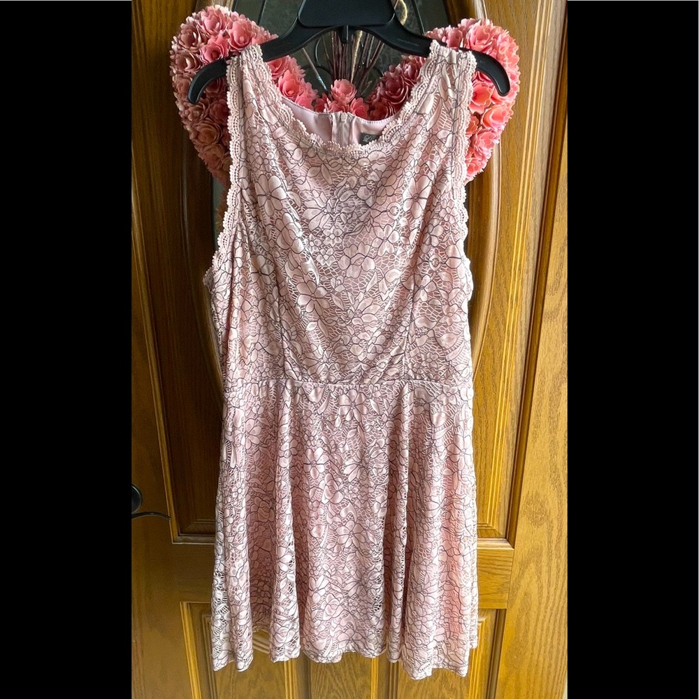 Brand new with tags Lilly Rose size XLG. Pink with large lace flowers outlined